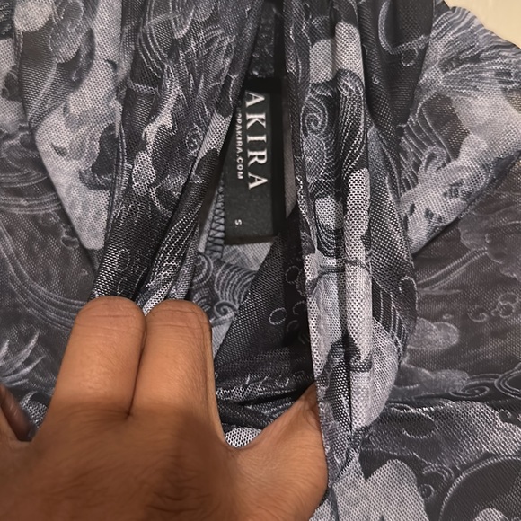AKIRA ORIENTAL PRINT ‘DRAGON MAMA’ MESH SEE THROUGH BODYSUIT (BRAND NEW NO TAGS) - Picture 2 of 8